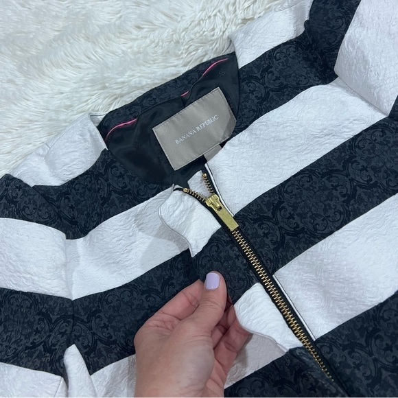 Banana Republic Striped Jacket Zip Work Blazer NWT - Picture 7 of 14